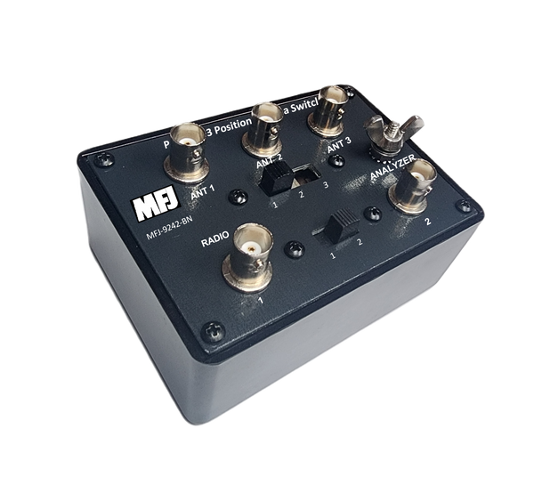 MFJ9242BN, 3 Position Antenna Switch, Transceiver / Antenna Analyzer