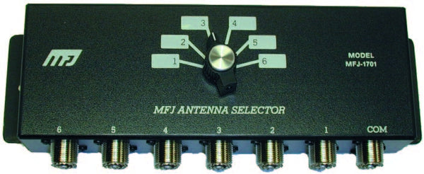 MFJ-1701, ANTENNA SWITCH, 6 POSITIONS, 2 kW PEP