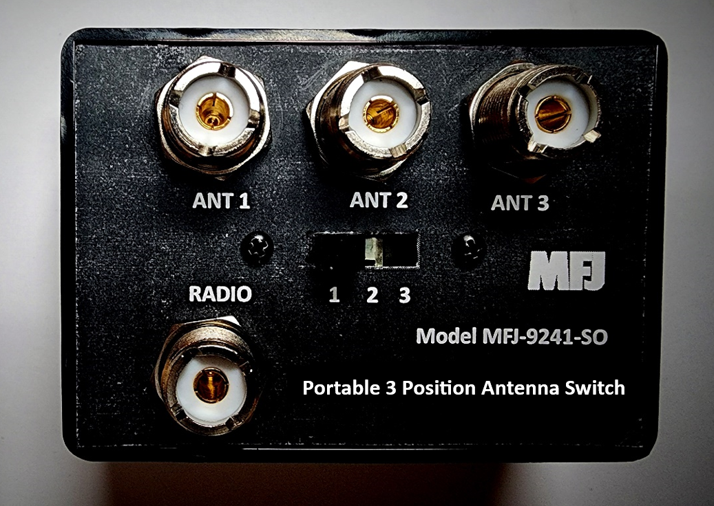 MFJ-9241-SO, Portable 3 Position Antenna Switch with SO-239