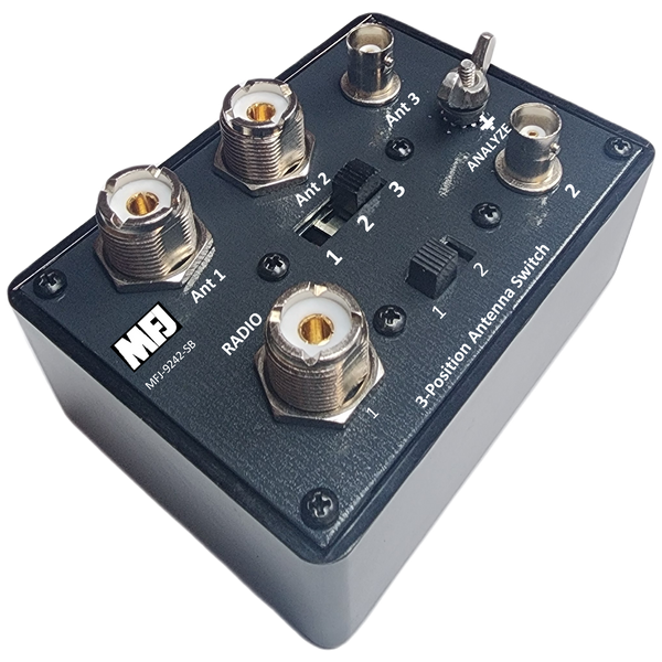 MFJ9242SB, 3 Antenna Switch, Transceiver / Antenna Analyzer Switch