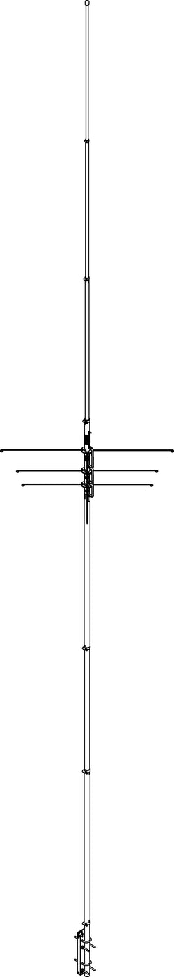 HV-4E, Cushcraft High Performance VERTICAL Antenna <br>40/20/15/10 Meter, enhanced 40 Meter performance