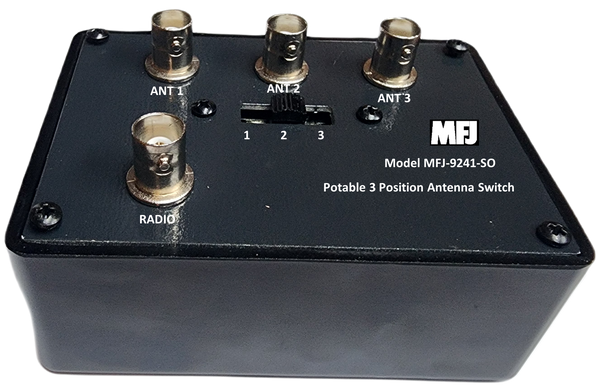 MFJ-9241-BN, Portable 3 Position Antenna Switch with BNC Connectors