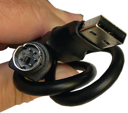 MFJ-5906Y, 6-Pin Mini Din Yaesu to USB Cable for audio functions