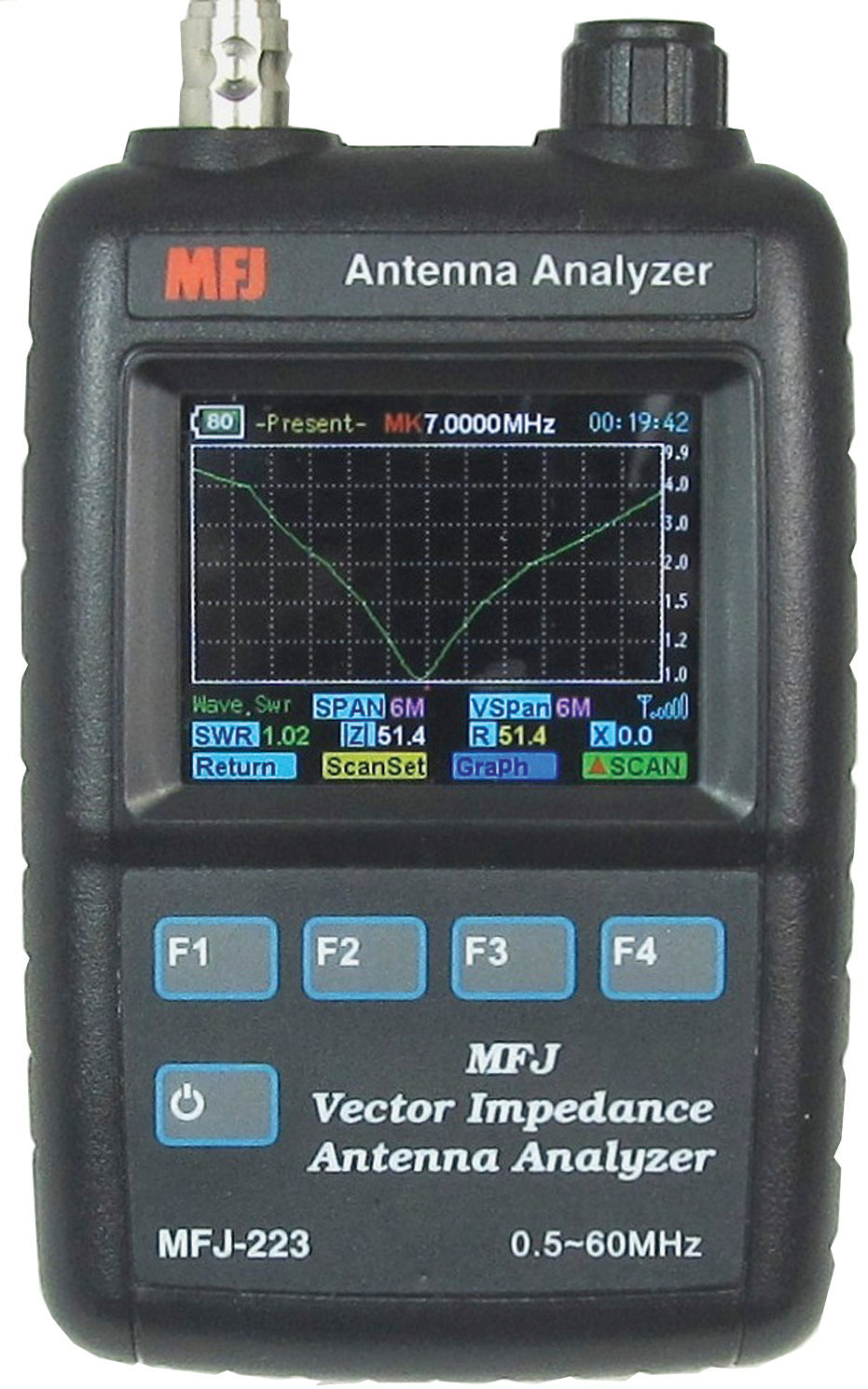 MFJ223, COLOR GRAPHIC VNA ANTENNA ANALYZER, 160MHz MFJ Enterprises Inc