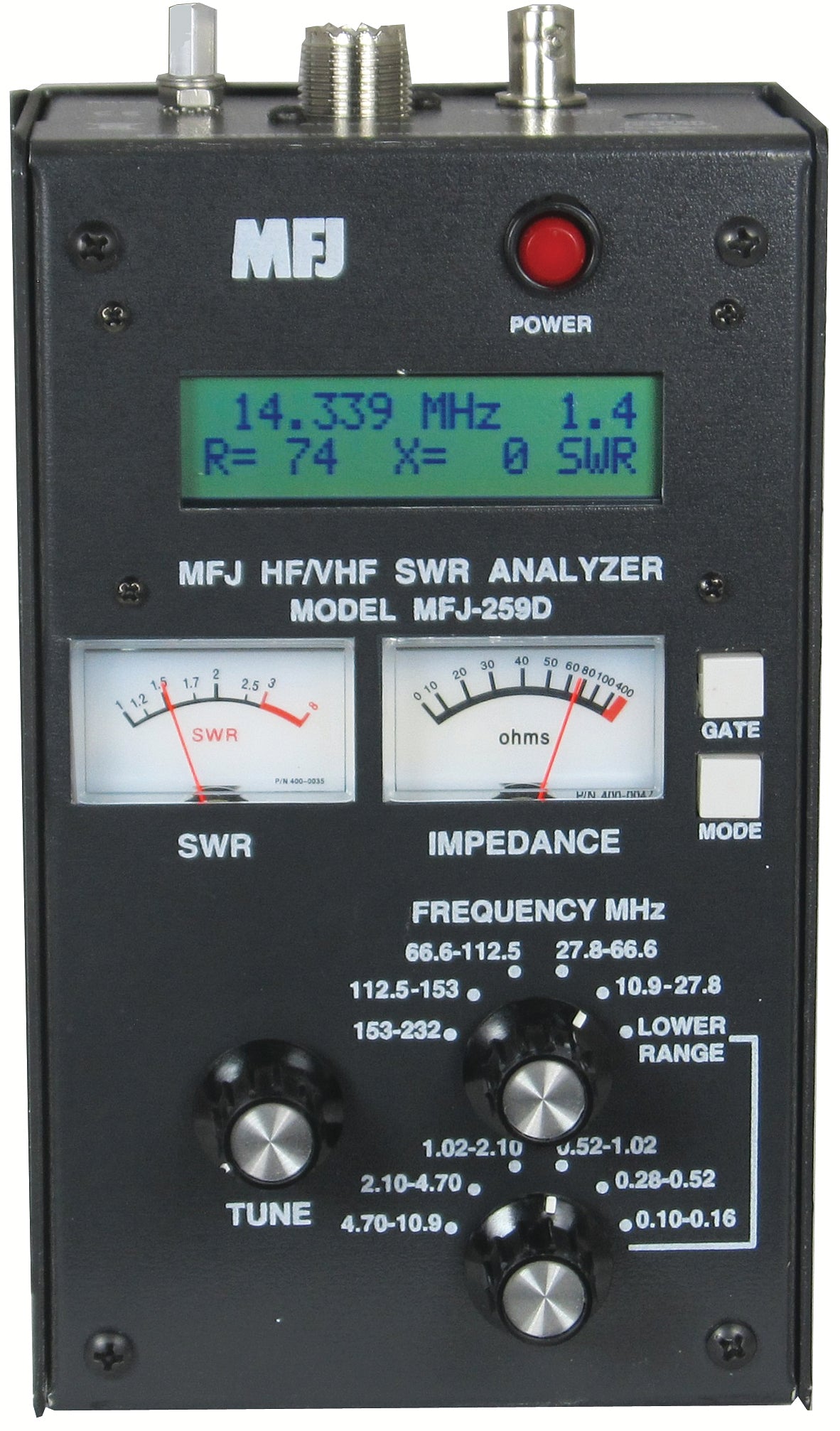 MFJ259D, ANTENNA ANALYZER, VHF/220 MHz, .100230 MHz MFJ Enterprises Inc