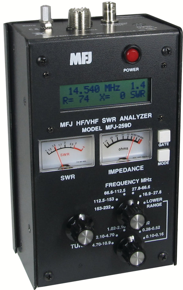 MFJ-259D, ANTENNA ANALYZER, VHF/220 MHz, .100-230 MHz