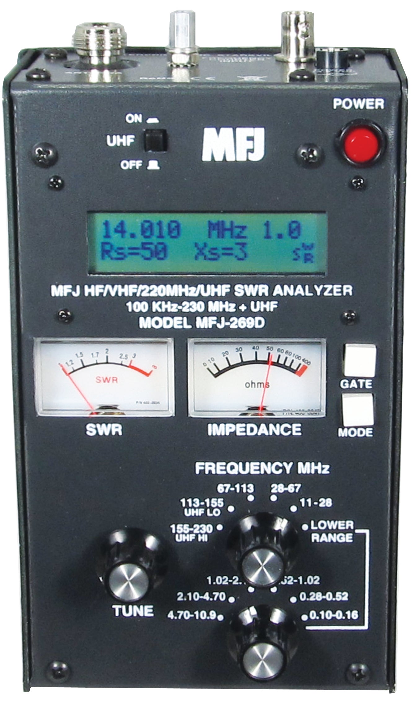 MFJ269DPRO, HF/VHF/UHF SWR ANALYZER, .530230 MHz and 430520 MHz