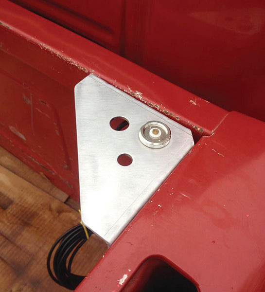 MFJ349, TRUCK BED ANTENNA MOUNTING BRACKET, 3/824, NMO, SO239 HOLES