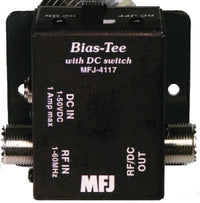 MFJ-4117,BIAS TEE DC POWER INJECTOR, HF, W/ON-OFF 1-50VDC, 1A