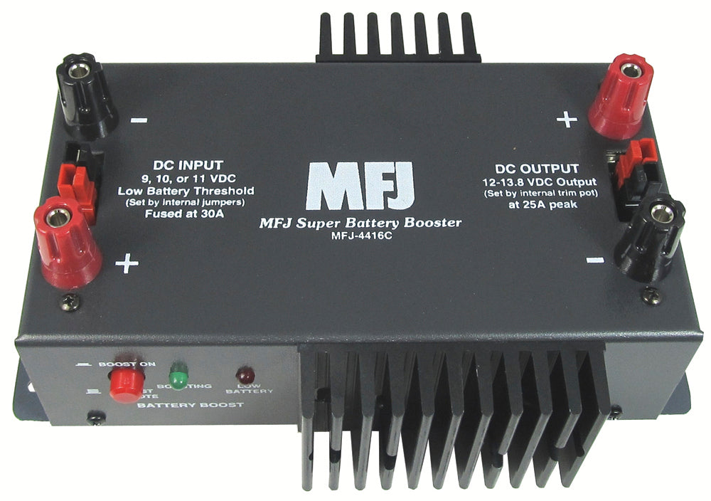 MFJ-4416C, BATTERY VOLTAGE BOOSTER,13.8VDC, 25A, INPUT 9-13.8V