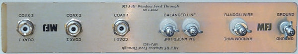 MFJ-4601N, WINDOW ANT FEEDTHRU, BASIC PANEL - N CONNECTORS