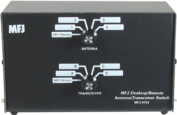MFJ-4724, ANT/XCVR DESKTOP/REMOTE SWITC, 4 POS, 1.8-150 MHz