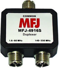 MFJ-4916S, DUPLEXER, HF-60 MHz/140-470 MHz, SO-239