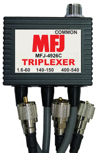 MFJ-4926C, TRIPLEXER, 1.6-60MHz/VHF/UHF, PIGTAIL PL-259