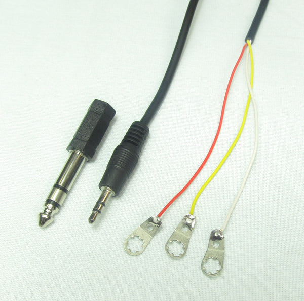 MFJ-5166, CABLE, PADDLE TO KEYER, LUGS-3.5MM, W/1/4~ADAPTOR