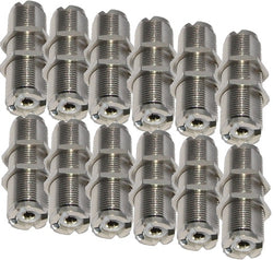 MFJ-7701P, 12-PACK SO 239 TO SO-239 ADAPTOR