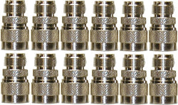 MFJ-7705P, 12-PACK N MALE TO SO-239 ADAPTOR (610-2815)