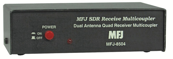MFJ-8504NS, SDR RECEIVER MULTI-COUPLER, W/AM NOTCH FILTER,SMA