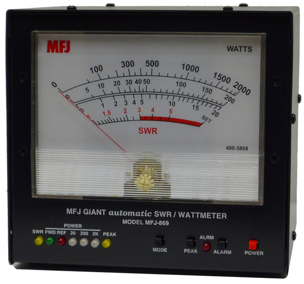 MFJ-869, GIANT AUTOMATIC DIGITAL SWR/WATTMETER, 1.8-60 MHz