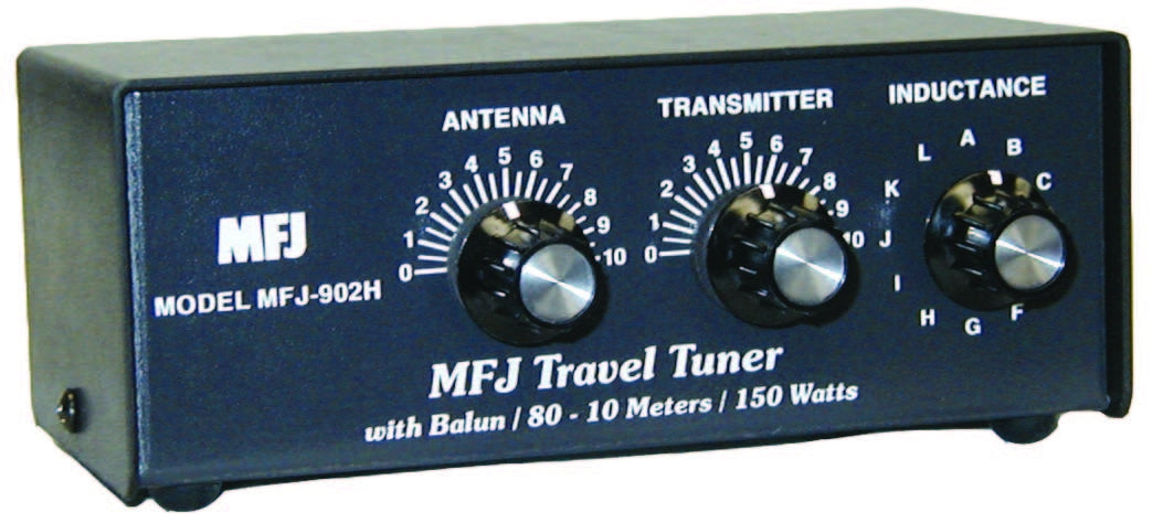 MFJ-902H, TRAVEL TUNER, 10-80M, 150W, W/BALUN | MFJ Enterprises Inc