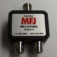 MFJ-916BN, 1.8-225MHz, 350-540 MHz DUPLEXER, N FEMALE