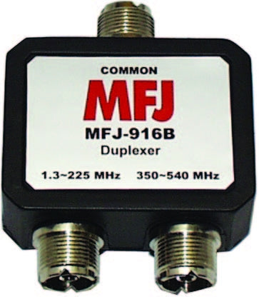 MFJ-916B, 1.8-225, 350-540 MHz DUPLEXER, ALL SO-239 | MFJ